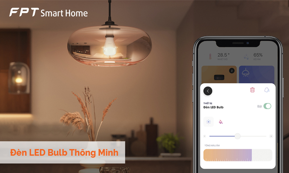  Bóng đèn LED Bulb RGB 9W Bluetooth tròn tại FPT Smart Home
